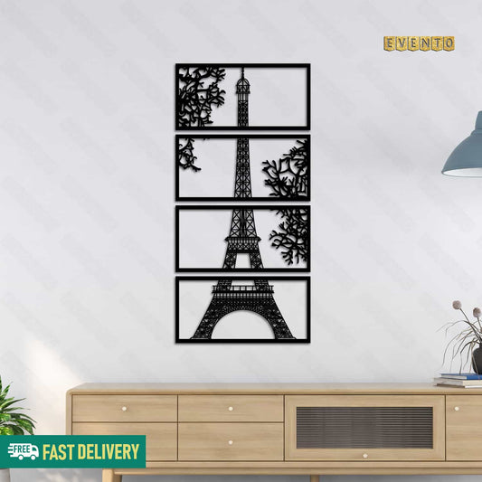 Eiffel Tower Wooden Panels For Wall Decor