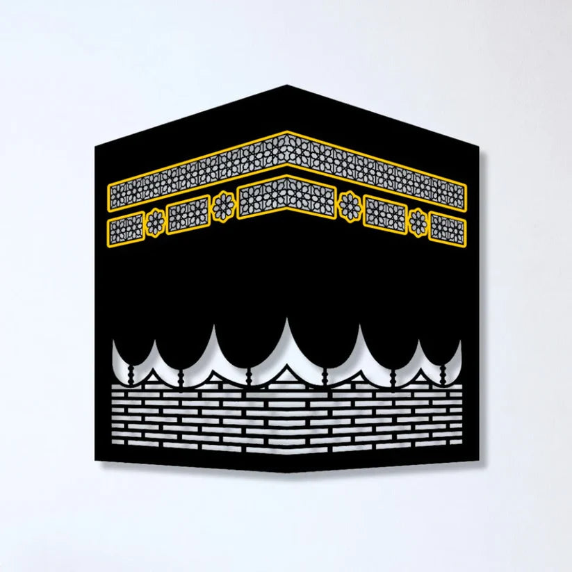 LED Wall Art Inspired by the Kaaba – Elegant Islamic Home Decoration (12x12 inches)