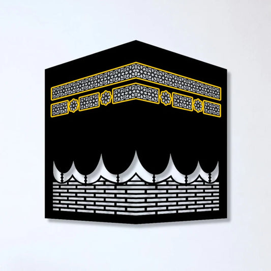 LED Wall Art Inspired by the Kaaba – Elegant Islamic Home Decoration (12x12 inches)