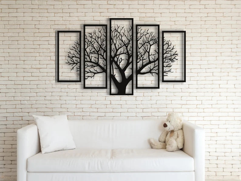 5 Frame Tree Panel For Wall Decor
